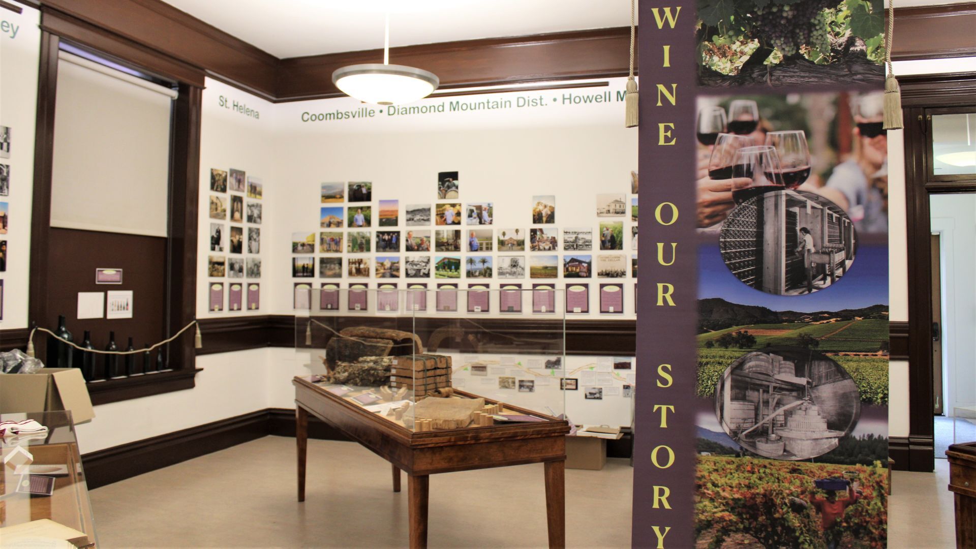 Wine Exhibit at Goodman Library, full shot